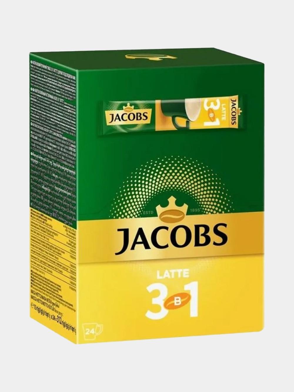 Кофе Jacobs, 3 в 1, Латте, 24 шт 1