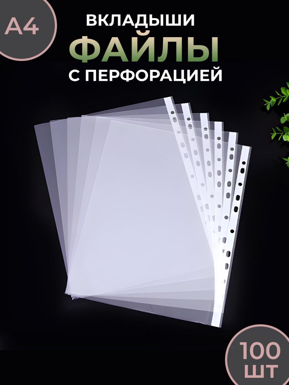 Файл пустышка 100 листов, папки-файлы для бумаг, А4 перфорированные файлы Dolphin 1