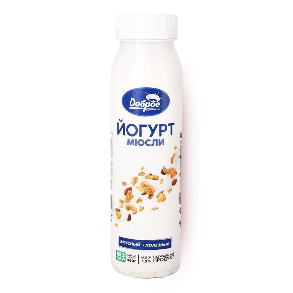 YOGURT DOBROE DEREV.UTRO MYUS.1,2% 260G 1