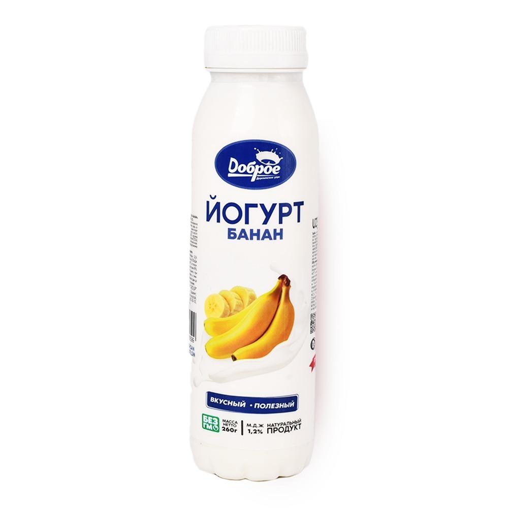 YOGURT DOBROE DEREV.UTRO BAN.1,2% 260G 1